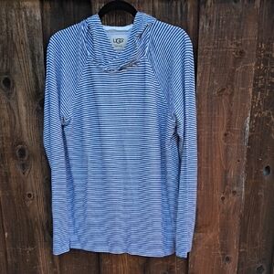UGG For Men Lightweight Striped Hoodie Top Size L